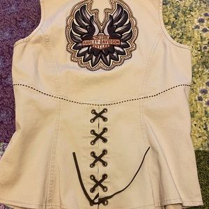 Ladies Harley Davidson zipper shirt.